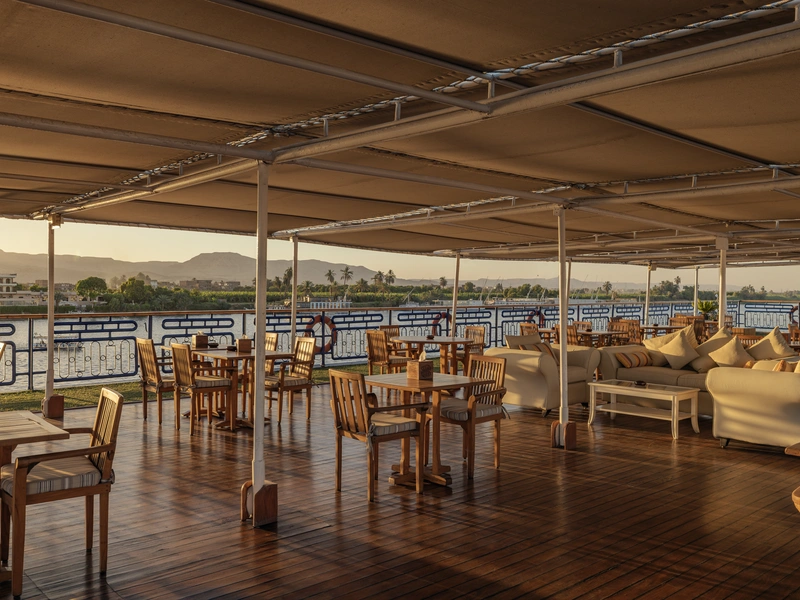 Sun deck of the Sonesta Star Goddess Nile Cruise Nile cruise
